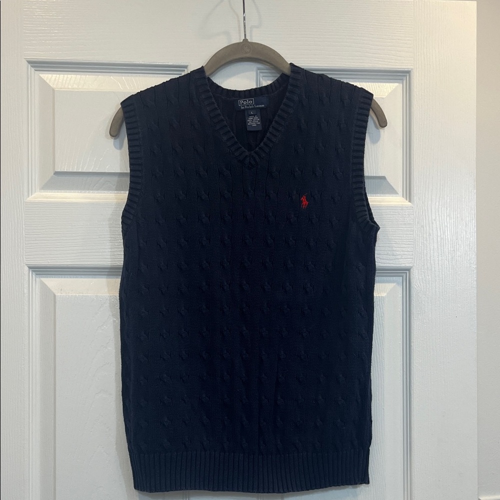 Ralph Lauren Men's Dark Blue V-Neck Sweater Vest